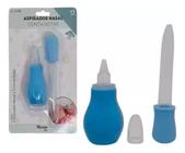 Aspirador Nasal Conta Gotas Azul Western Cs-8a Com bico Anatômico Prático e de Fácil Higienização Plástico e Silicone