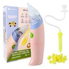 Aspirador nasal do bebê operado por bateria Amplim com manual e 30 filtros de higiene, FSA HSA, AMP1906, rosa