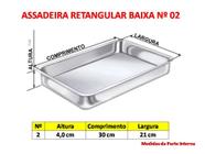 Assadeira De Bolo De Aluminio N2 Forma Retangular - RIALUC