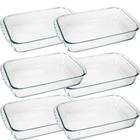 Assadeira Lasanheira Retangular Funda 6 Peças - Marinex