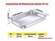 Assadeira N1 Bolo Aluminio Forma Retangular