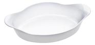 Assadeira Oval De Vidro Temperado Opaline Marinex De 1,4 Lt Branco À Prova De Forno - Nadir