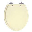 Assento Laqueado Oval Creme Tampa Para Vaso Universal Em Mdf - Lojarocca