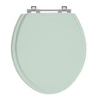 Assento Laqueado Oval Verde Calro Tampa Bacia Universal Mdf - Sicmol