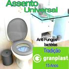 assento para cadeira de banho tampa de vaso anatômico macio universal cinza escuro