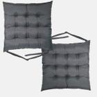 Assento Para Cadeira Futton Maio C/Fitas Para Amarrar Em Bancos Banquetas Cadeiras Pallets Sofá 40x40cm Futon Com Diversos Modelos