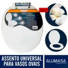 Assento sanitário almofadado Tampa Privada Confortável Acento alumasa branco