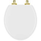 Assento Sanitário com Fechamento Lento Fiori Branco para vaso Fiori com Ferragem Dourada