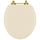 Assento Sanitário Convencional Oval Bone para vaso Ideal Standard com Ferragem Dourada - Pontto Lavabo