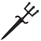 Athame Exu Com Tridente E Crânio Em Metal Negro 17 Cm