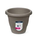 Atlas Vaso Redondo Jardim 13cm Plastico Cinza