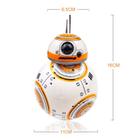 Atualize o BB8 Robot 2.4G RC com boneco de ação sonora, brinquedo inteligente BB8 Ball Droid para crianças (laranja)