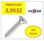 Auto Atarraxante Cabeça Chata Phillips 3,9 X 32 Inox 200 Pçs - CISER