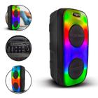 Auto Falante 5 Modos Equalizador RGB Entrada Para Microfone