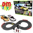 Auto Pista Autorama Turbo Run 3 Em 1 Circuito em Oito Clássico 2 carrinhos Controle Remoto Brinquedo Infantil Divertido - DM TOYS