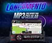 Auto rádio mp3 com suporte para celular, bluetooth e controle remoto - TAY TECH - E-Tech