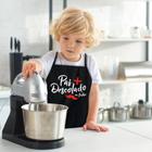 Avental de Cozinha Infantil Pai Descolado Preto Branco - Envio Imediato