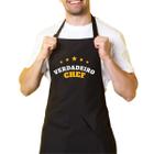 Avental De Cozinha Preto Oxford C/ Bolso Verdadeiro Chef - Cine Couple