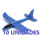 Avião Aviãozinho Aeromodelo Planador Espuma (10 uni)AZUL