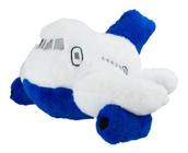 Avião Branco Azul 46cm - Pelúcia - Fofy Toys