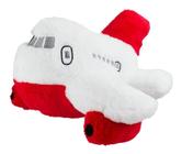 Avião Branco Vermelho 46cm - Pelúcia