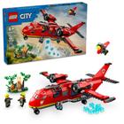 Avião de resgate de incêndio LEGO City 60413 de brinquedo com 3 minifiguras de mais de 6 anos