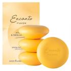 Avon Encanto Cx Sabonete Atraente Deslumbrante 4x80g