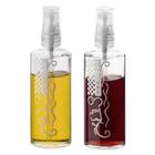Azeiteiro / vinagreiro de vidro spray com tampa 118m com adesivo decorativo para cozinha