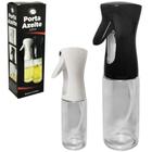 Azeiteiro / Vinagreiro Spray De Vidro Com Tampa De Plastico Preto 220ml - INTERPONTE