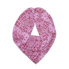 Babador Bandana Bebe Menina Acessorio para Fotos Botao Ajustavel Rosa Estampado - Baby Deluxe