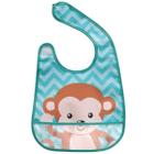Babador Bebê Impermeável com Bolso Coletor de Migalhas +3 Meses Animal Fun Macaco Buba