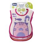 Babador Chicco Easy Meal Menina 6 Meses+ 3 Peças