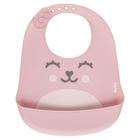 Babador De Silicone Bebê Impermeável Blw Migalhas Buba Rosa