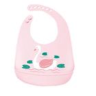 Babador De Silicone Bichos Rosa Cisne Kababy