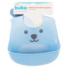 Babador de silicone com pega migalhas gumy azul - buba