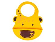 Babador De Silicone Infantil Girafa Amarelo - Marcus E Marcus