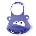 Babador de Silicone Silybib Hipopótamo Roxo 6+M Multikids Baby - BB044