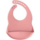 Babador em Silicone com Pega-Migalhas Rosa - buba