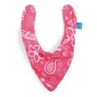 Babador Impermeável Bandana Bebê 100% Algodão Flores - Multikids Baby