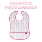 Babador Impermeável com Porta Migalhas para Bebê Infantil Menina - LET BABY BOLSAS DE MATERNIDADE