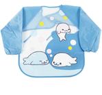 Babador Infantil Com Manga Foca Azul