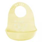 Babador Infantil De Silicone Cata Migalhas Amarelo - Uny Gift Comercio de Imp. e Ex