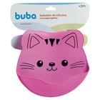 Babador Silicone Pega Migalha Gato Rosa 09730 - Buba