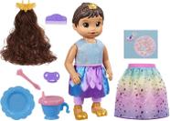 Baby Alive Grows Up Cresce e Fale Princess Ellie Morena - Hasbro