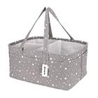 Baby Diaper Caddy Grande Cesta de armazenamento organizador de berçário dobrável para boy girl suporte portátil tote para mudar de mesa Registro de viagem de carro Favoritos Recém-Nascido Essencials devem ter estrelas espaciais cinza