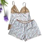Baby Doll Feminino Coração com Renda Sem Bojo