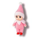 Baby Elf Doll LitoMagic Christmas em macacão rosa de 10 cm