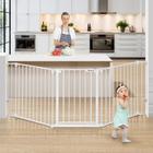 Baby Gate COMOMY 80 extra largo, 30 cm de altura, branco