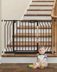 Baby Gate GROWNSY Mom's Choice para escadas de 75 a 123 cm, preto