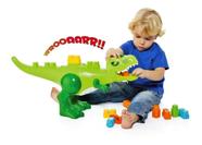 Baby Land Dinossauro Brinquedo Didático Blocos Com Som